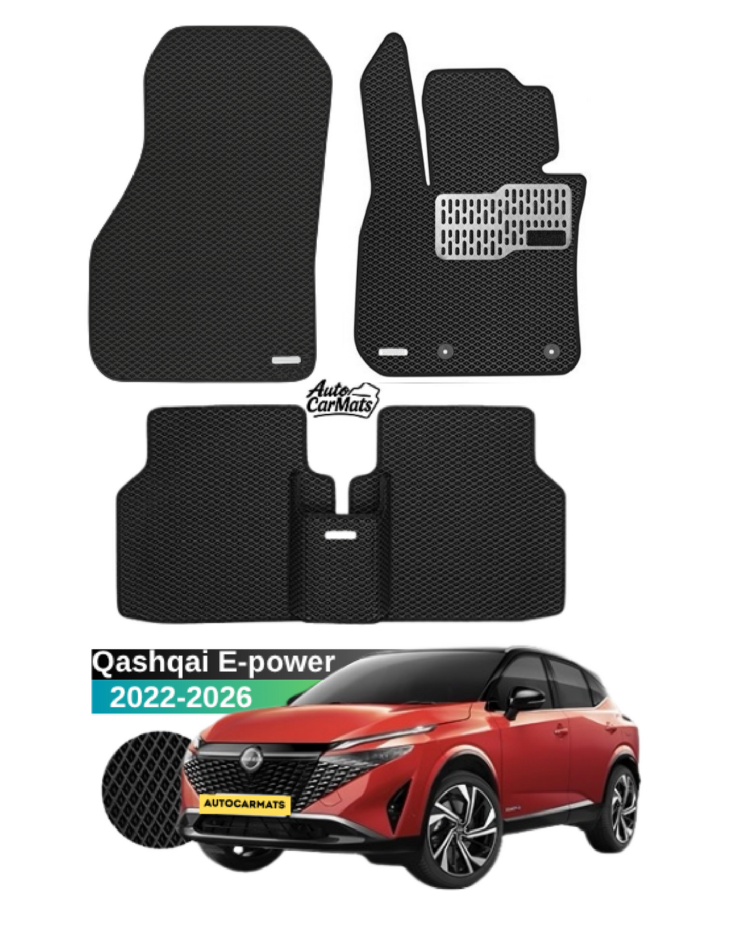 Premium EVA Car Mats for Nissan Qashqai 2022-2026 (e-Power) | Tailored Fit