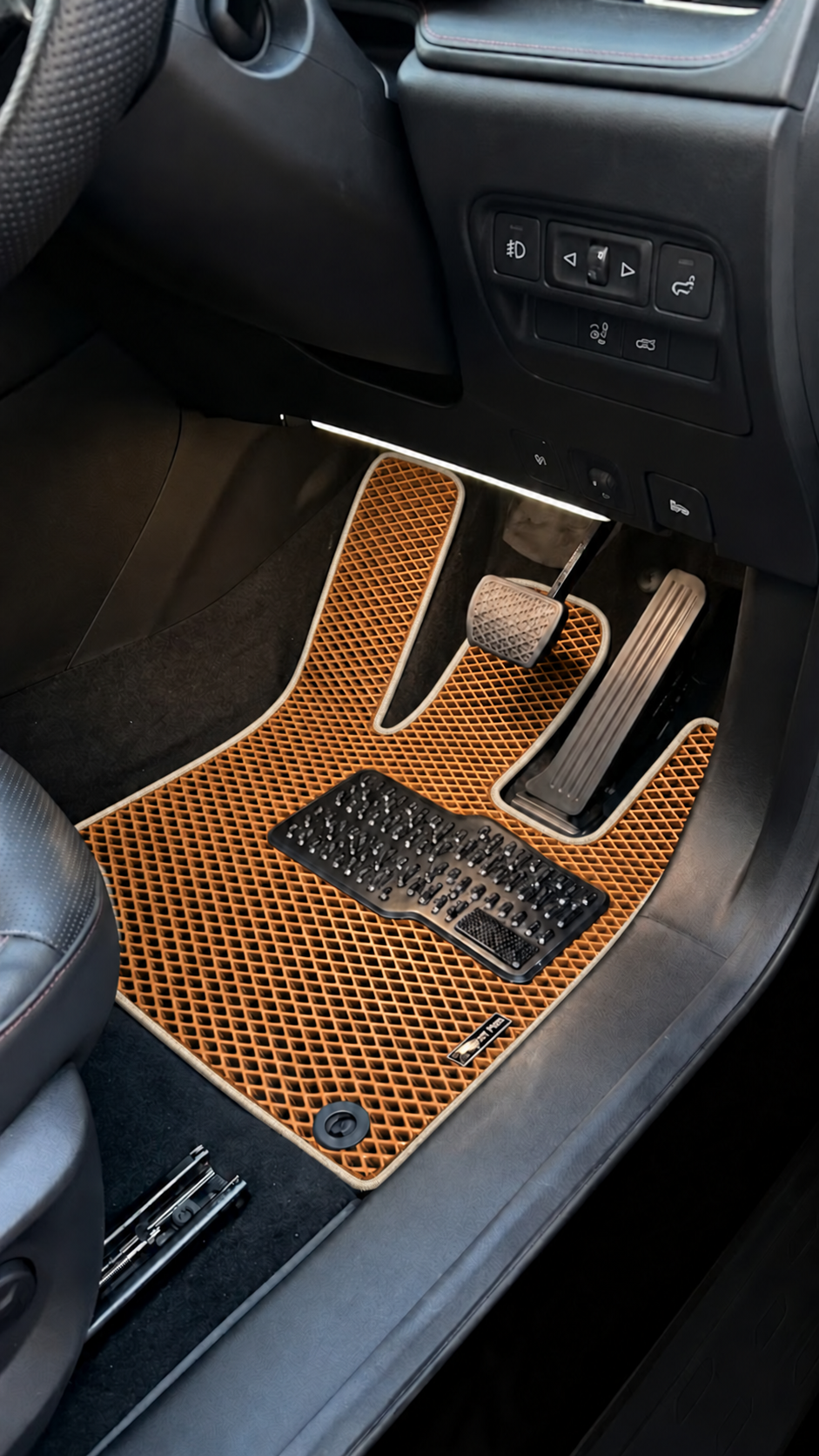 Premium EVA tailored car mats with mat and edge colour options