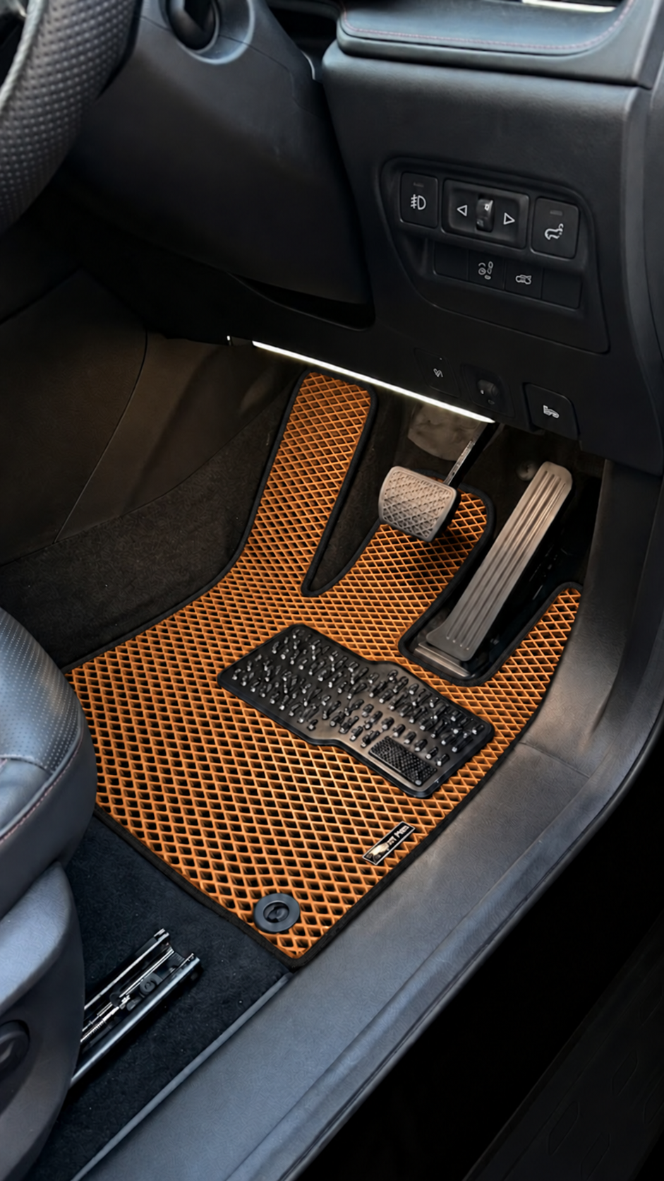 Premium EVA tailored car mats with mat and edge colour options