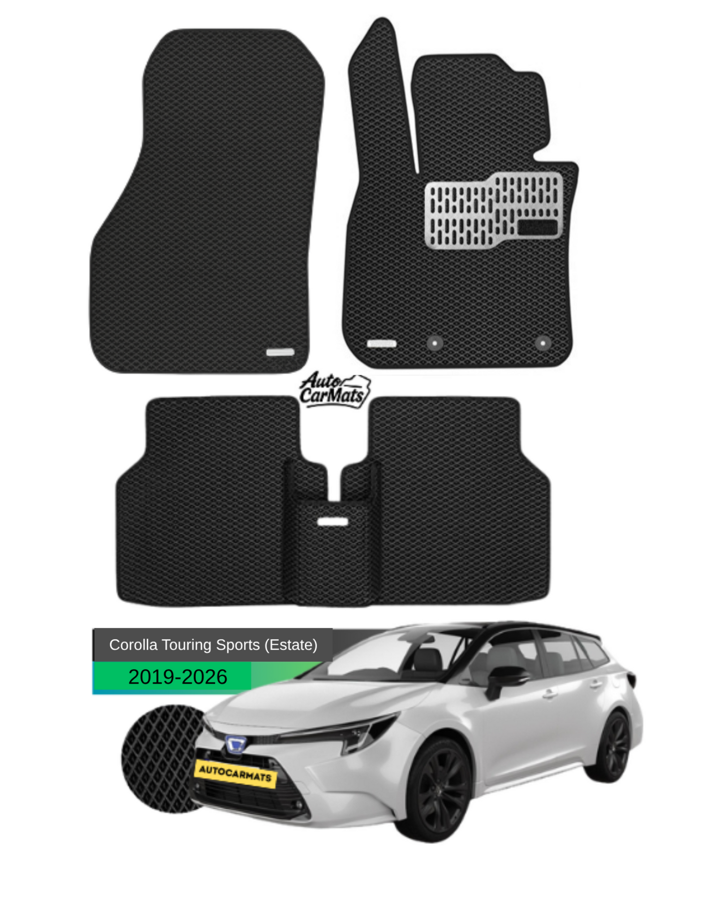 Premium EVA Car Mats for Toyota Corolla Touring Sports (Estate) 2019-2026 | Tailored Fit