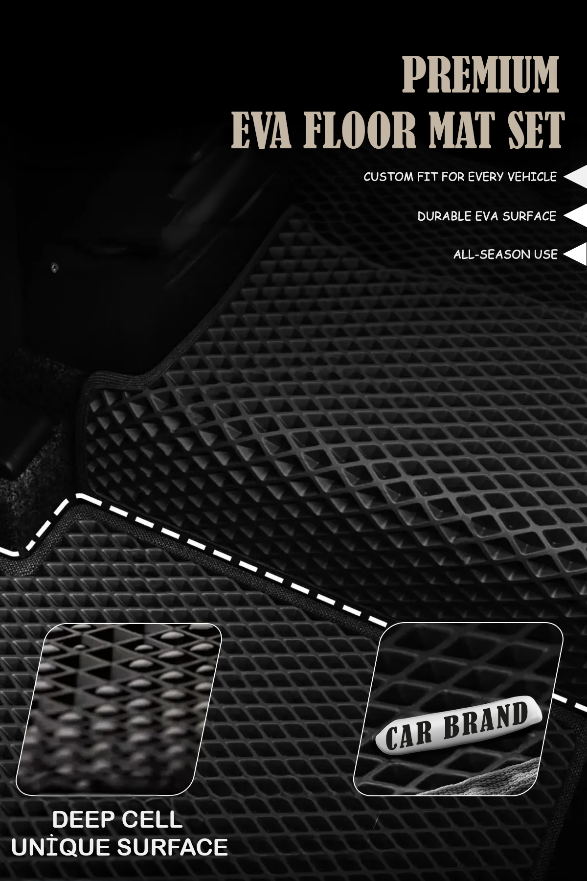 Premium EVA Car Mats | Waterproof, Durable & Custom-Fit FOR Vauxhall Astra (L)2021=2025