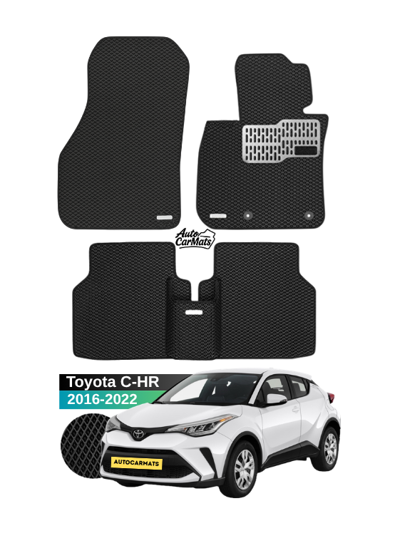 Premium EVA Car Mats for Toyota C-HR 2016-2022 (Petrol/Hybrid) | Tailored Fit