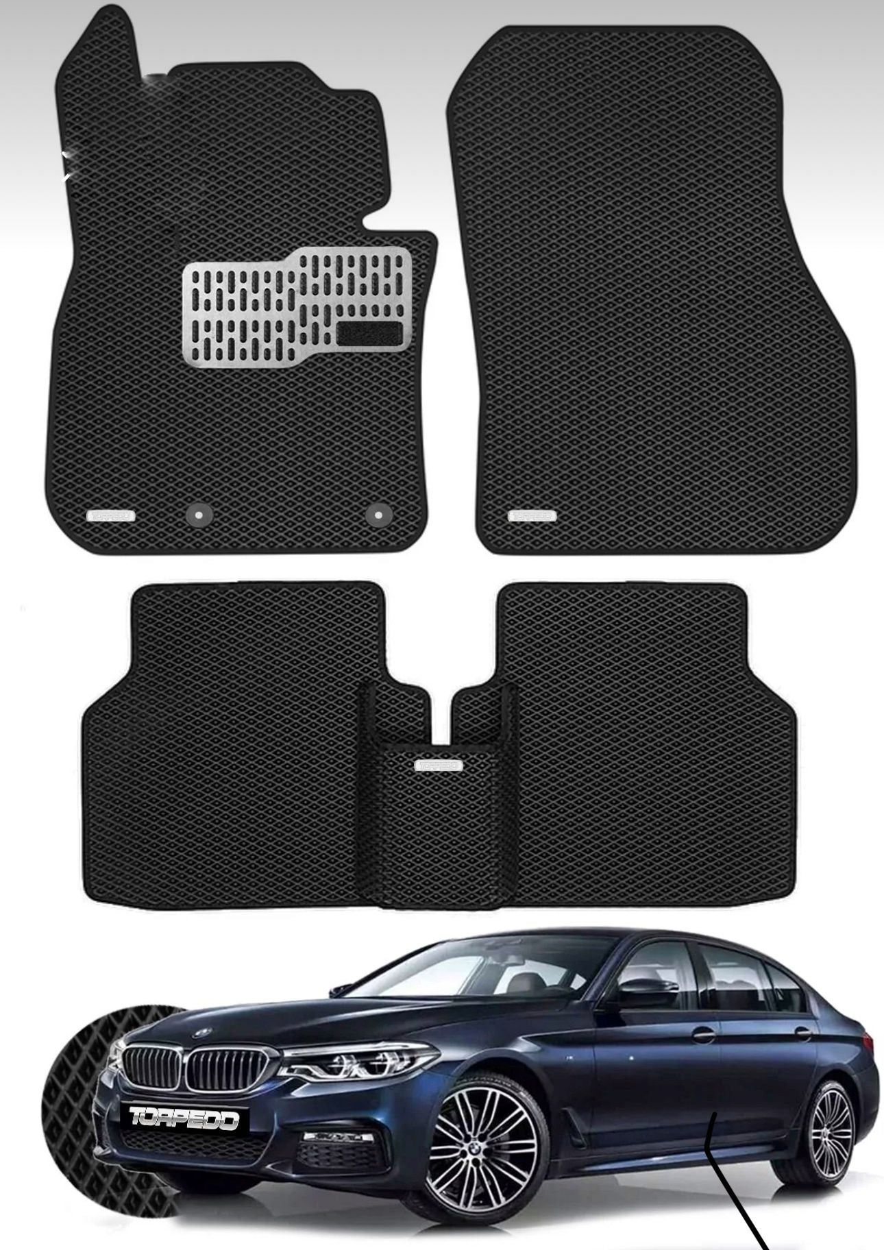 Premium EVA Car Mats | Waterproof, Durable & Custom-Fit FOR BMW 5-Series (G30) 2017-2023