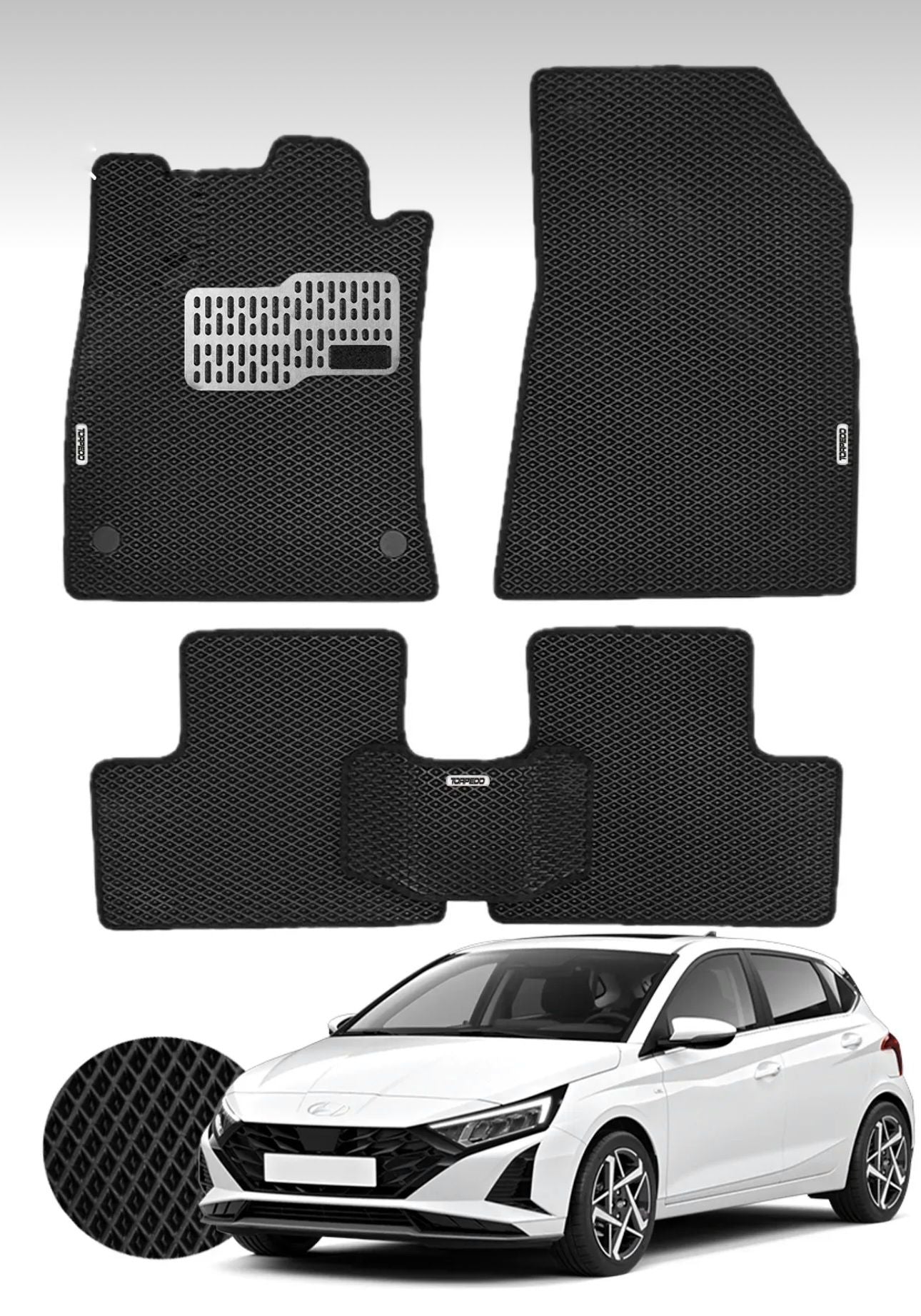 Premium EVA Car Mats | Waterproof, Durable & Custom-Fit FOR Hyundai i20 2021-2025