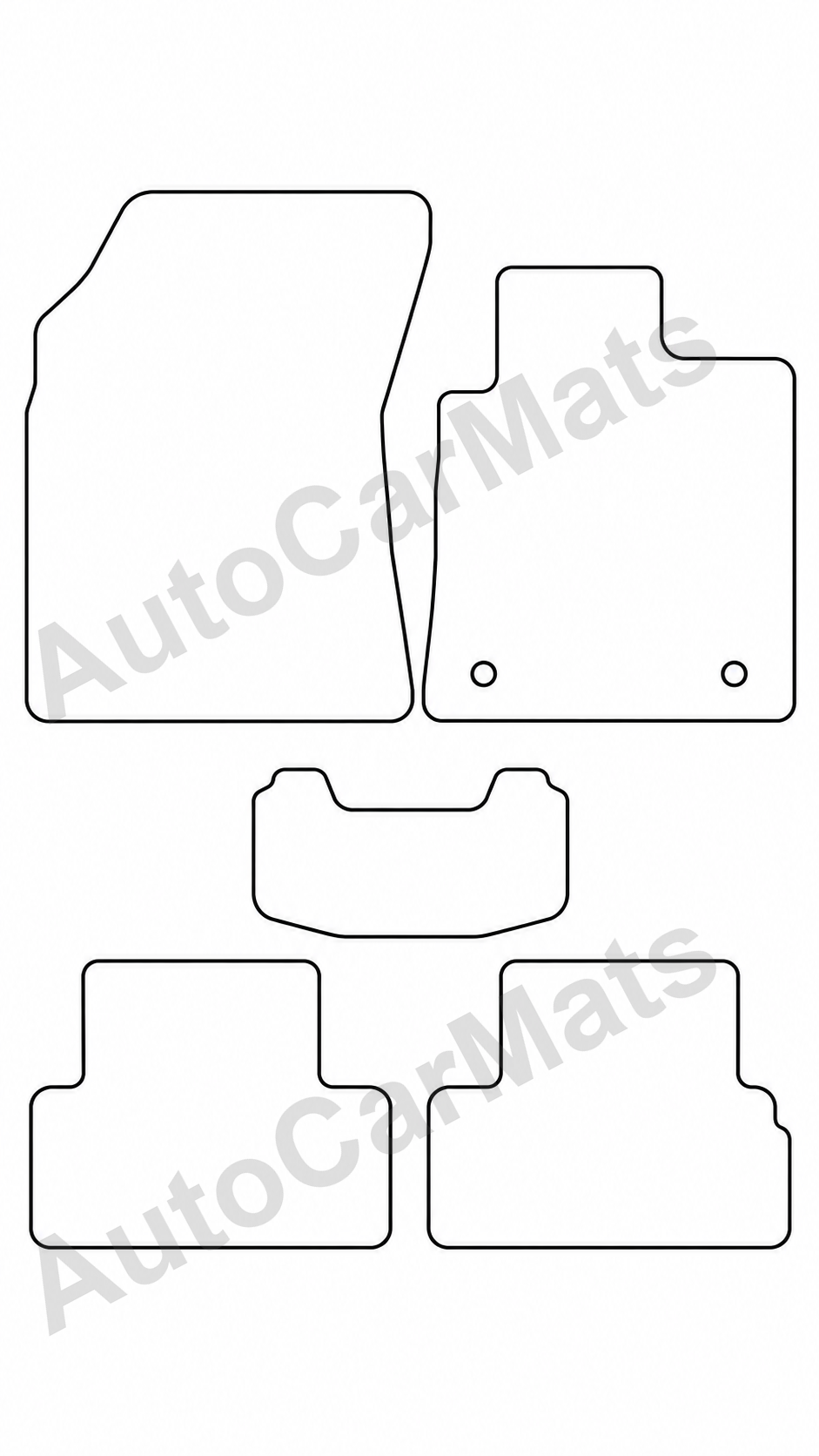 Renault Mégane IV Sport Tourer 2016–2022 EVA Car Mats vehicle-specific layout illustration