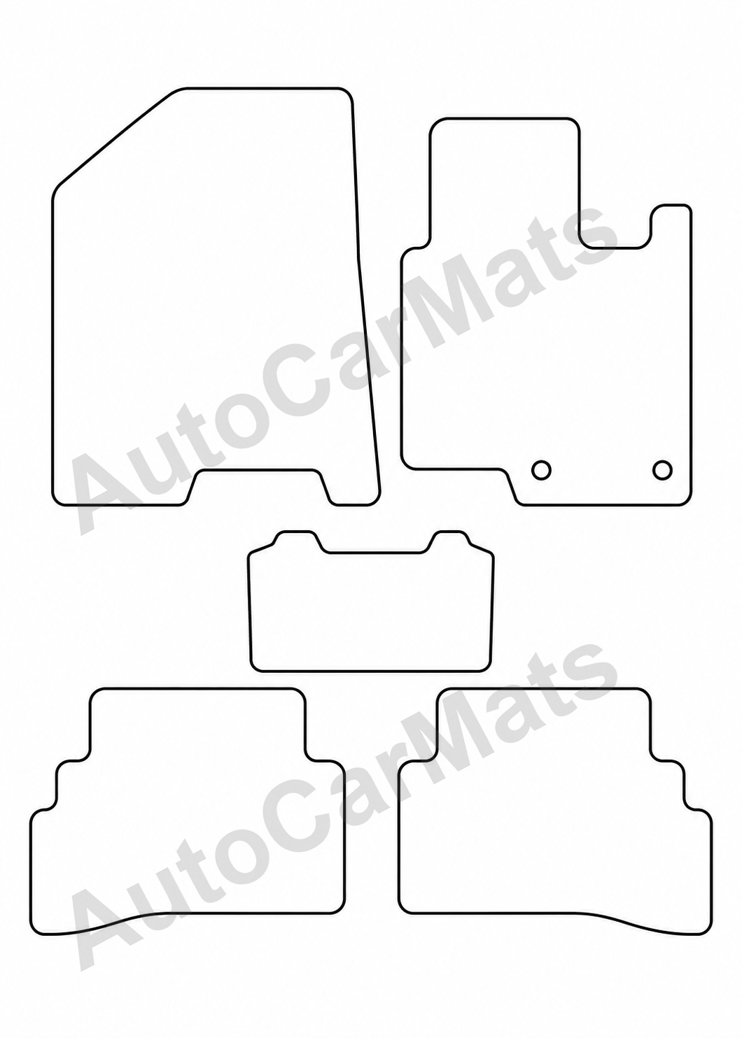 Kia Sportage Plug-in Hybrid 2022–2026 EVA Car Mats vehicle-specific layout illustration