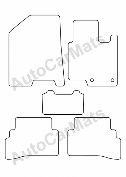 Kia Sportage Plug-in Hybrid 2022–2026 EVA Car Mats vehicle-specific layout illustration